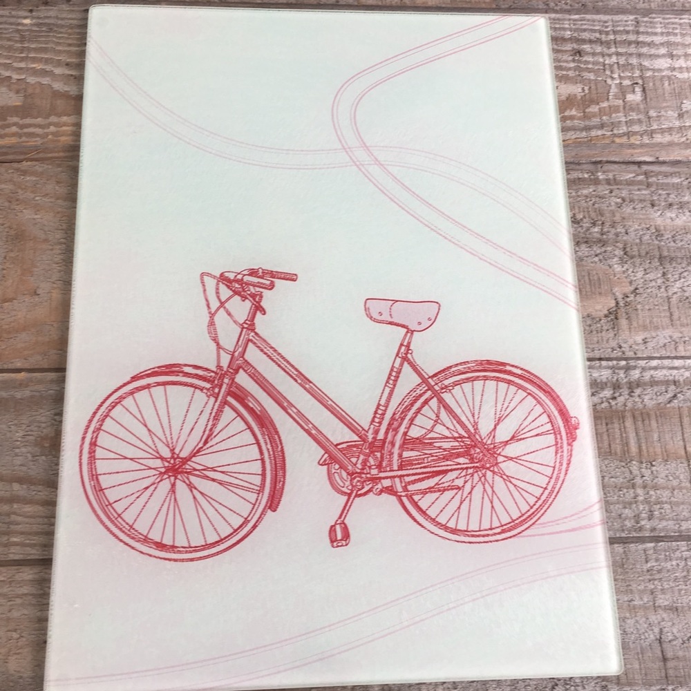 NEW Big Glass Textured Cutting Board Bike Non Slip